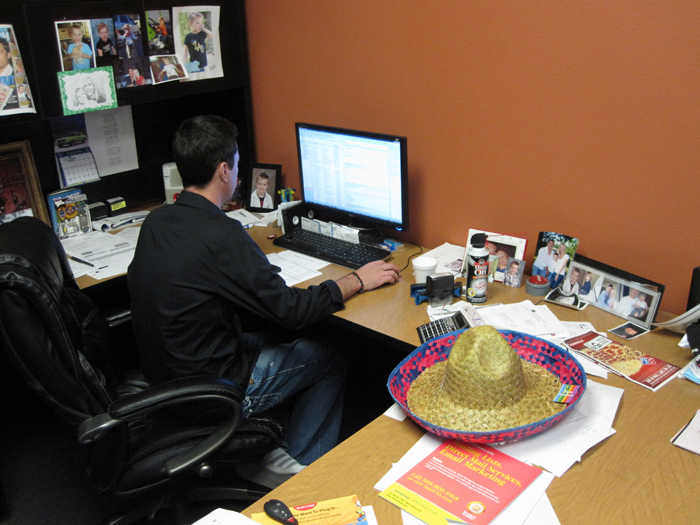 "I hope this desk is never covered in aluminum foil!" - This Guy