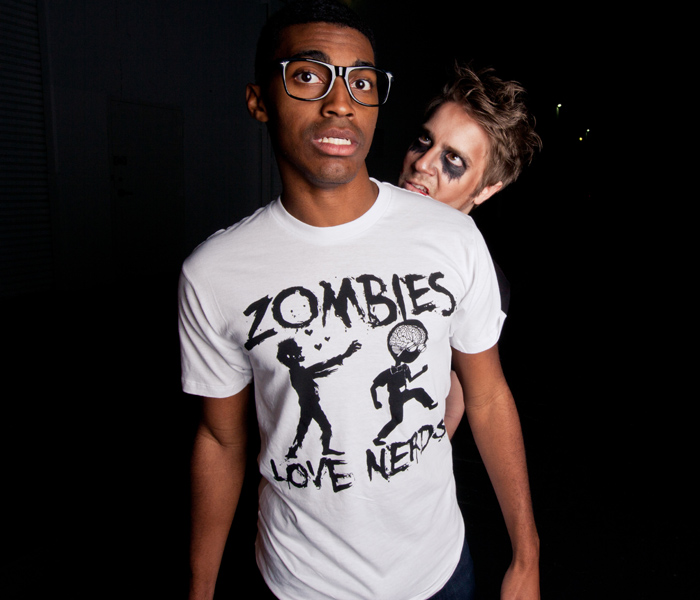 Zombies love nerds and nerds love the mathematical derivative of pi.